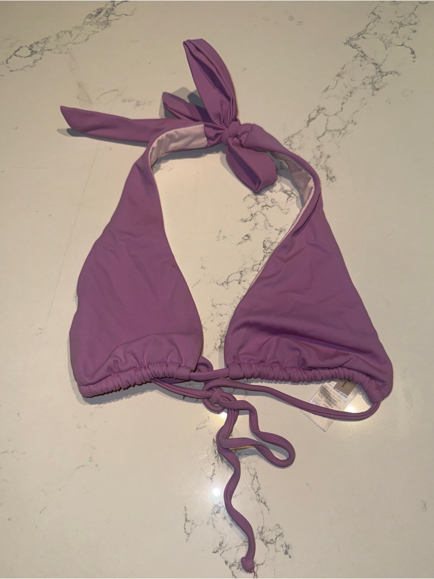 Vici Pink And Lilac Reversible Swim Top